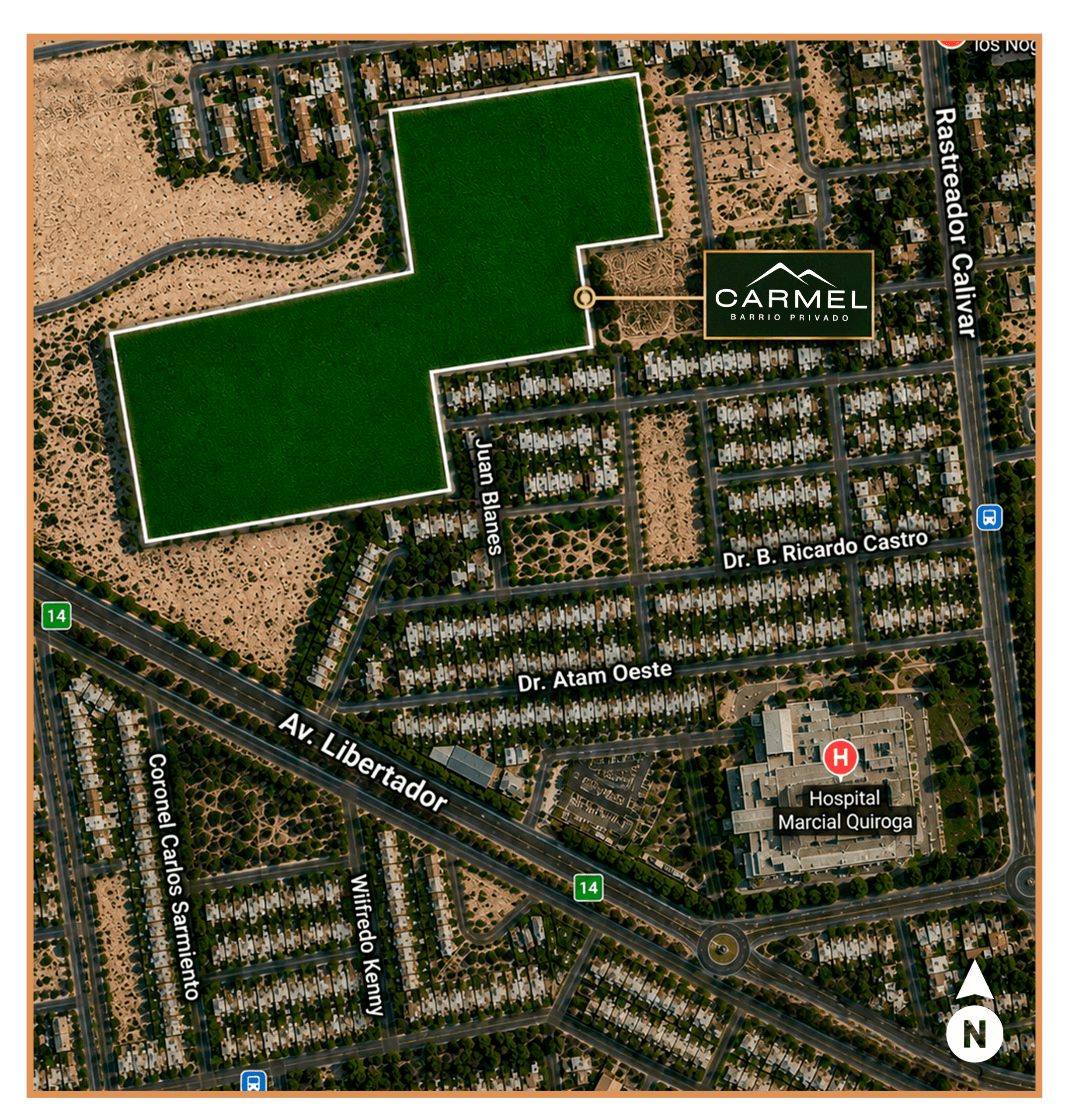 Mapa de ubicación de Carmel Barrio Privado